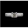 Image 1 : 1.36ctw Diamond Ring - 18KT White Gold