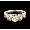 Image 1 : 18KT White Gold 1.43ctw Diamond Ring