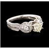 Image 2 : 18KT White Gold 1.43ctw Diamond Ring