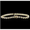 Image 2 : 14KT Yellow Gold 3.35ctw Diamond Tennis Bracelet