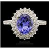 Image 1 : 14KT White Gold 1.92ct Tanzanite and Diamond Ring