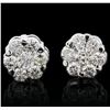 Image 1 : 14KT White Gold 0.44ctw Diamond Earrings