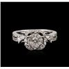 Image 1 : 14KT White Gold 0.44ctw Diamond Ring