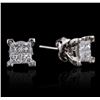Image 2 : 14KT White Gold 1.33ctw Diamond Earrings