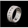 Image 2 : 14KT White Gold 0.87ctw Diamond Ring