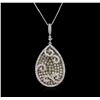 Image 2 : 1.82ctw Fancy Brown Diamond Pendant With Chain - 14KT White Gold