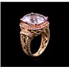Image 3 : 14KT Rose Gold 7.92ct Pink Amethyst and Pink Sapphire Ring
