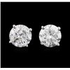 Image 1 : 14KT White Gold 2.59ctw Diamond Stud Earrings