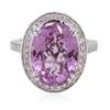 Image 1 : 14KT White Gold 8.52ct Pink Tourmaline and Diamond Ring