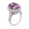 Image 3 : 14KT White Gold 8.52ct Pink Tourmaline and Diamond Ring