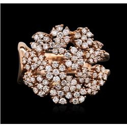 14KT Rose Gold 0.86ctw Diamond Ring