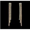 Image 1 : 14KT Tri-Color Gold 0.75ctw Diamond Earrings