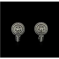 0.15ctw Diamond Stud Earrings - 18KT White Gold