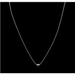 14KT White Gold 0.15ct Diamond Solitaire Necklace