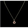 Image 2 : 2.24ct Ruby and Diamond Pendant With Chain - 14KT Yellow Gold