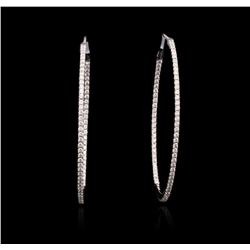 18KT White Gold 1.85ctw Diamond Earrings