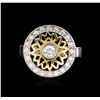 Image 1 : 18KT Two-Tone Gold 0.66ctw Diamond Ring