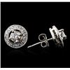 Image 2 : 14KT White Gold 0.75ctw Diamond Earrings