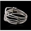 Image 2 : 14KT White Gold 3.99ctw Diamond Bangle Bracelet