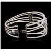 Image 4 : 14KT White Gold 3.99ctw Diamond Bangle Bracelet