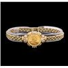 Image 4 : 14KT Yellow Gold 0.52ctw Diamond and Cubic Zirconia Coin Ensemble