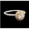 Image 2 : 14KT Two-Tone Gold 1.29ctw Diamond Ring