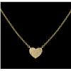 Image 1 : 0.12ctw Diamond Necklace - 14KT Yellow Gold