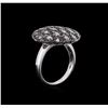 Image 3 : 14KT White Gold 1.30ctw Black Diamond Ring
