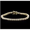 Image 1 : 14KT Yellow Gold 4.60ctw Diamond Tennis Bracelet