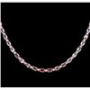 Image 2 : GIA Cert 23.22ctw Sapphire and Diamond Necklace - 18KT White Gold