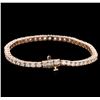 Image 2 : 14KT Rose Gold 4.65ctw Diamond Tennis Bracelet
