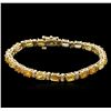 Image 1 : 14KT Yellow Gold 13.23ctw Yellow Sapphire and Diamond Bracelet