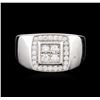 Image 1 : 14KT White Gold 0.68ctw Diamond Ring