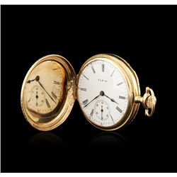 Elgin 14KT Yellow Gold Full Hunter Antique Pocketwatch