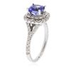 Image 3 : 14KT White Gold 1.22ct Tanzanite and Diamond Ring