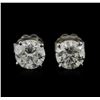 Image 1 : 1.68ctw Diamond Stud Earrings - 14KT White Gold