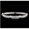 Image 1 : 14KT White Gold 2.30ctw Diamond Bangle Bracelet