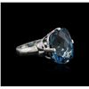 Image 2 : 10KT White Gold 5.00ct Topaz Ring