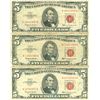 Image 1 : 1963 $5 Red Seal Bill Lot of 3