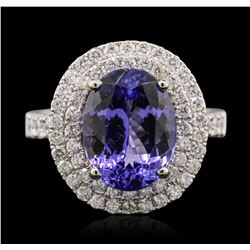 14KT Two-Tone 2.01ct Tanzanite and Diamond Ring