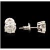 Image 2 : 14KT White Gold 1.60ctw Diamond Stud Earrings