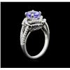 Image 3 : 1.63ct Tanzanite and Diamond Ring - 18KT White Gold
