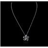 Image 1 : 14KT White Gold 1.44ctw Diamond Pendant and Chain