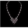 Image 1 : 18KT White Gold GIA Certified 31.20ctw Ruby and Diamond Necklace