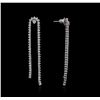 Image 2 : 14KT White Gold 3.60ctw Diamond Earrings