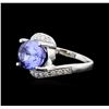 Image 2 : 14KT White Gold 5.13ct Tanzanite and Diamond Ring