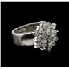 Image 2 : 14KT White Gold 1.55ctw Diamond Ring