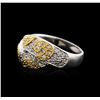Image 2 : 14KT Two-Tone Gold 0.35ctw Diamond Ring