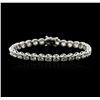 Image 1 : 18KT White Gold 9.66ctw Diamond Tennis Bracelet