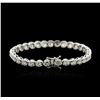 Image 2 : 18KT White Gold 9.66ctw Diamond Tennis Bracelet